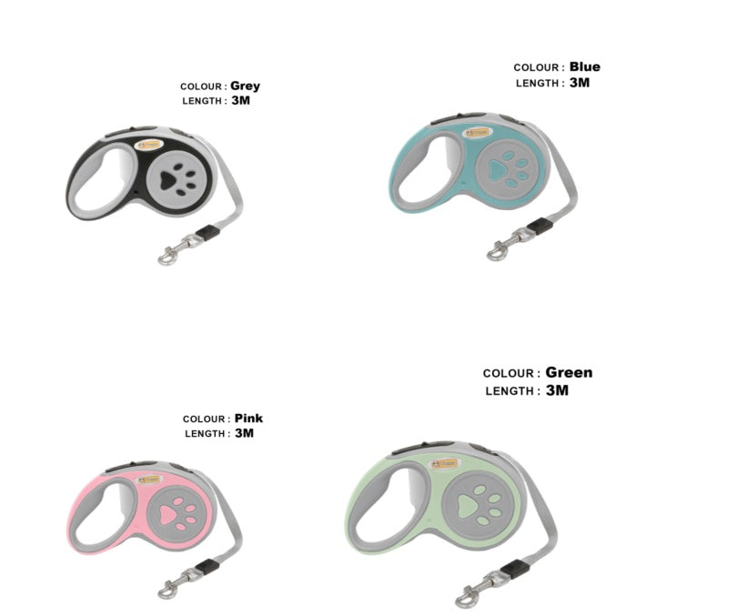 Correa retráctil automática para perros y gatos (3,5 metros)